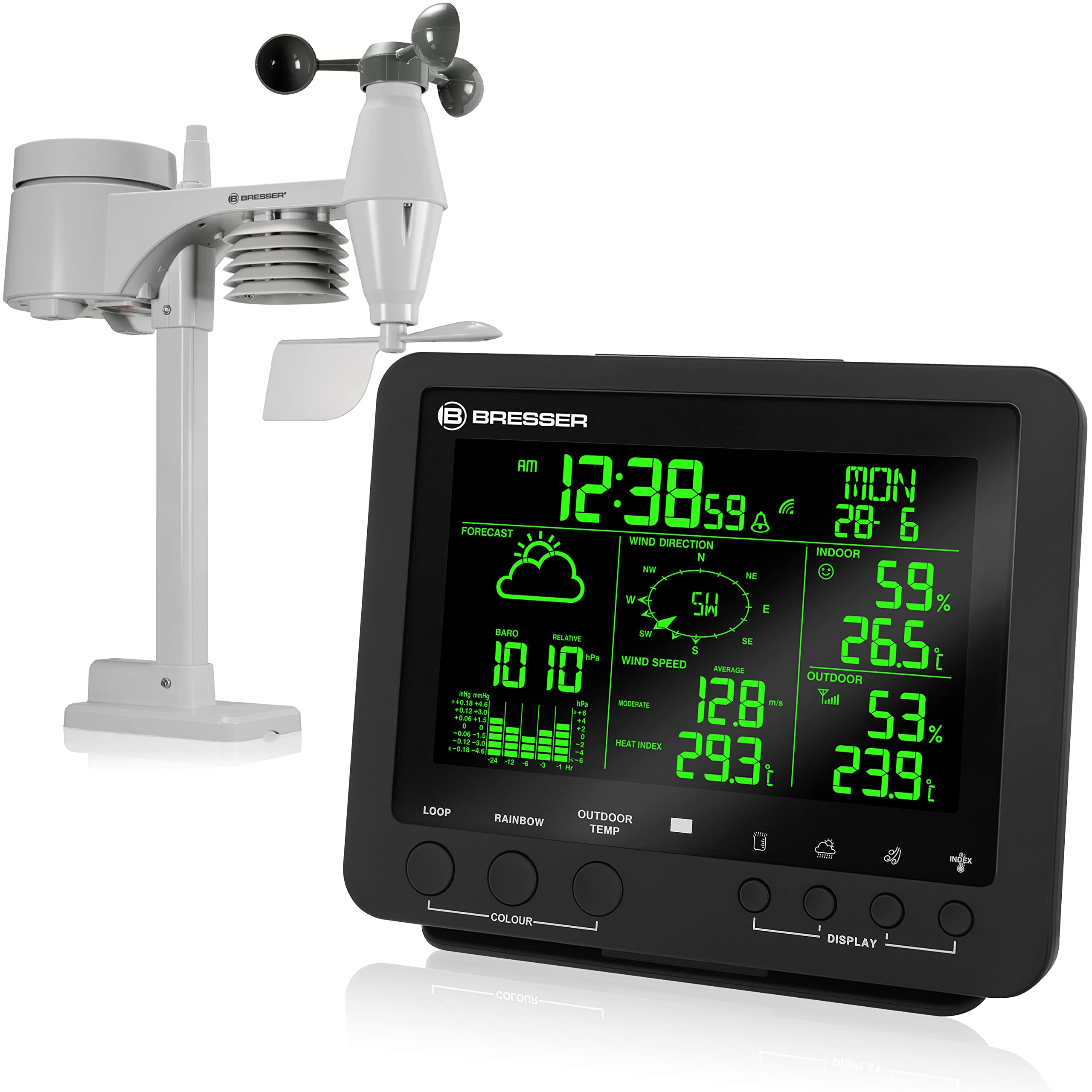 bresser-wetter-center-5-in-1-funk-wetterstation-mit-5-7-zoll-farbdisplay-schwarz image 1