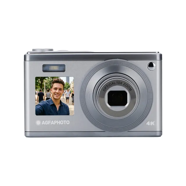 agfaphoto-realishot-dc9200-kompakte-digitalkamera-24-mp-4k-10x-zoom-silber image 1