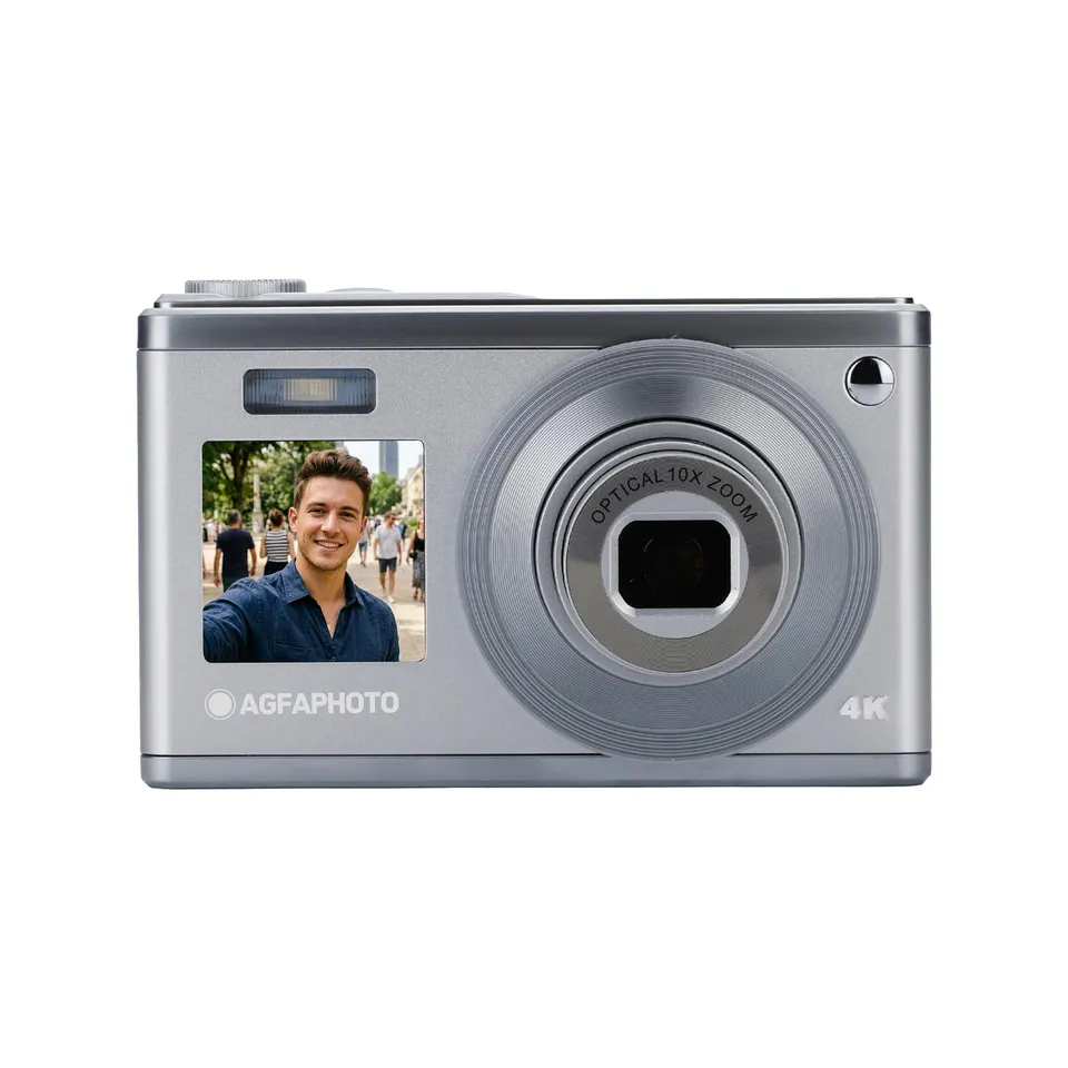 agfaphoto-realishot-dc9200-kompakte-digitalkamera-24-mp-4k-10x-zoom-silber image 1