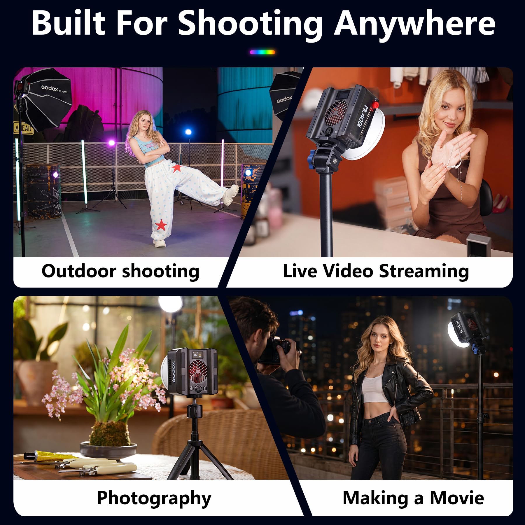godox-sl100bi-led-videolicht-100w-2800-6500k-bowens-mount image 2