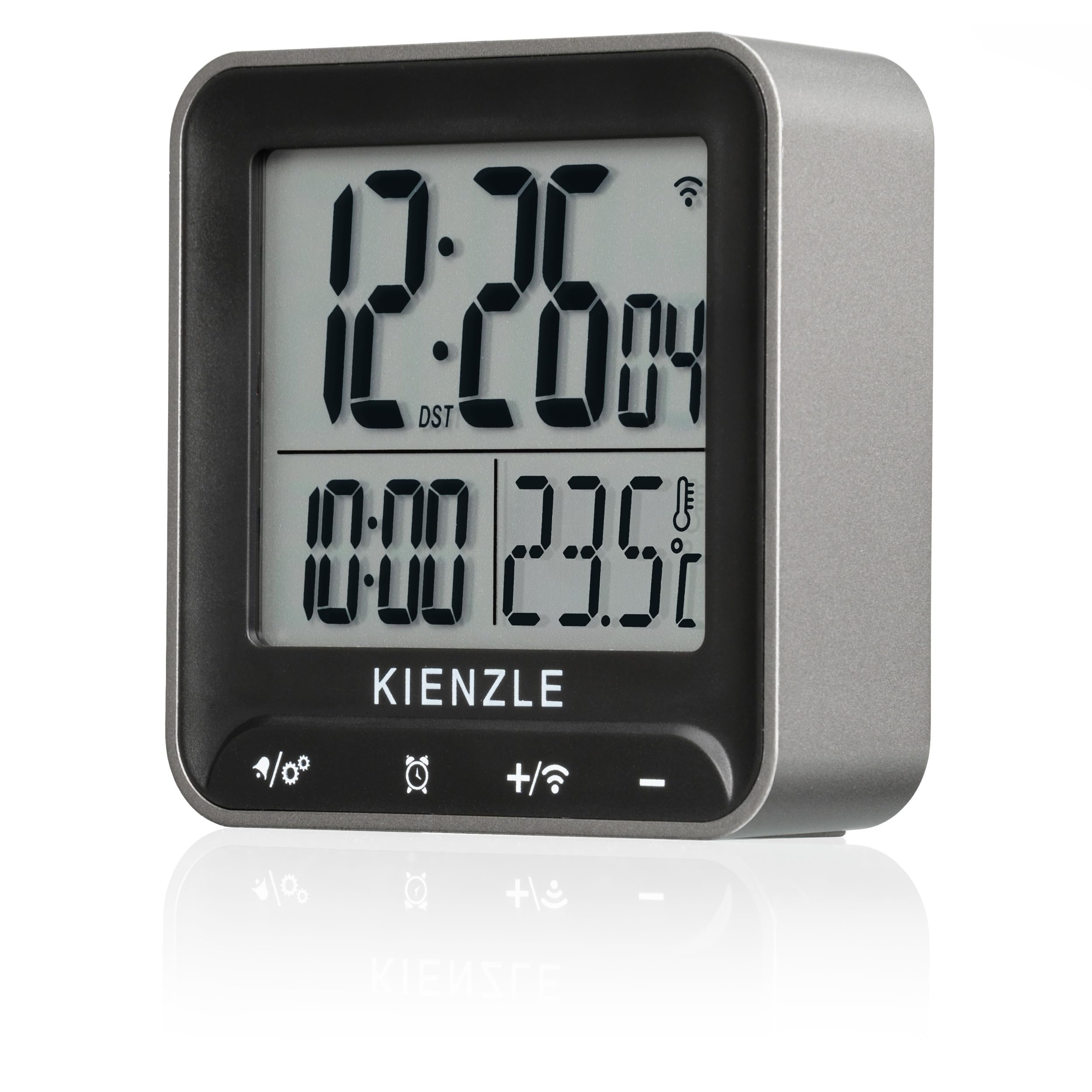 kienzle-digitaler-funkwecker-quadratisch-dcf-mit-2-weckzeiten image 1
