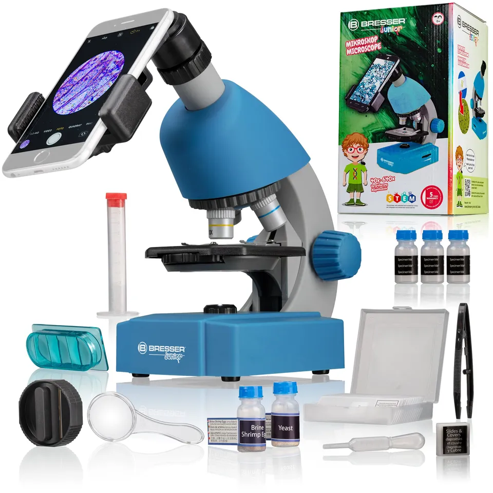 bresser-junior-kinder-mikroskop-40x-640x-mit-led-smartphonehalter-und-urzeitkreb image 1
