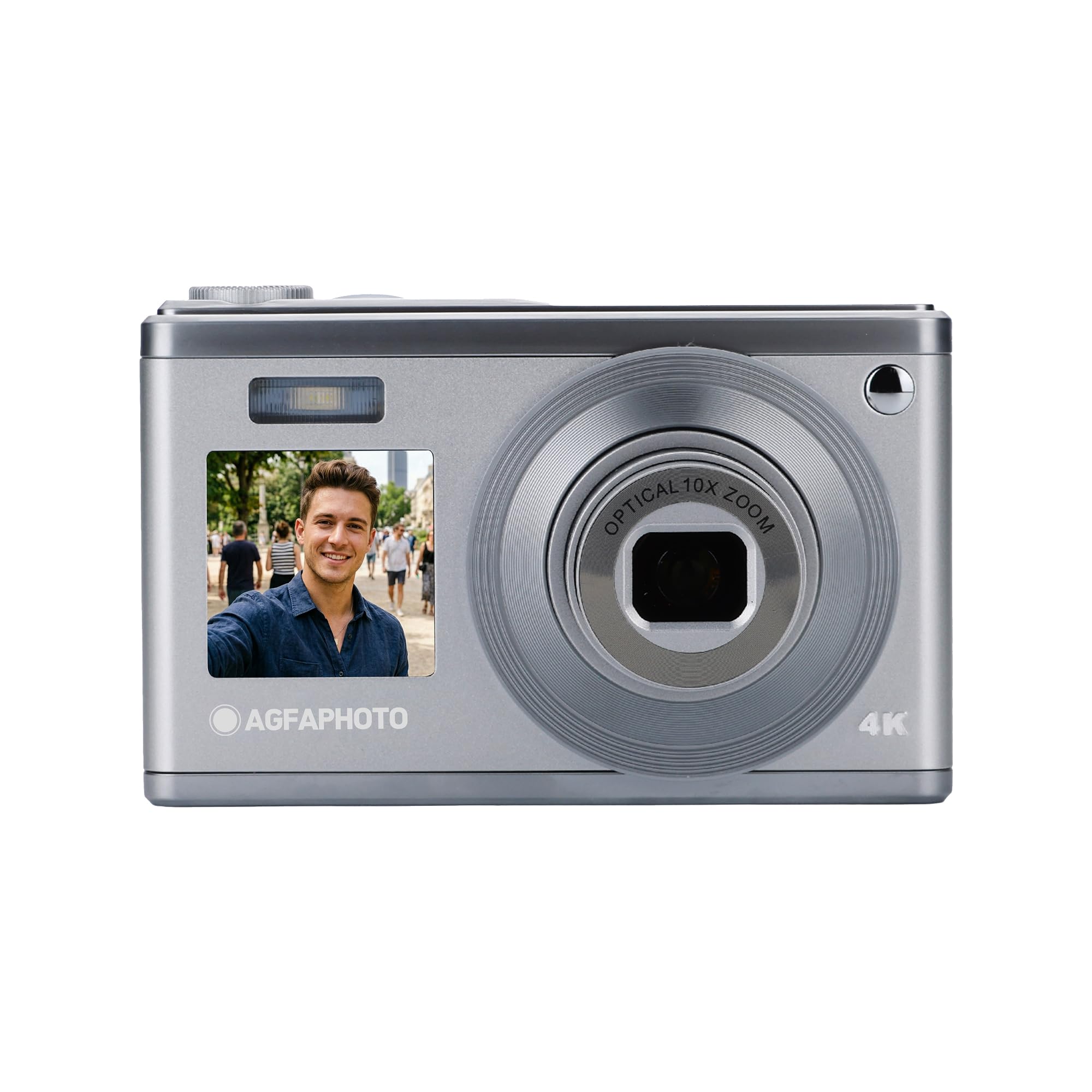 agfaphoto-realishot-dc9200-kompakte-digitalkamera-24-mp-4k-10x-zoom-silber image 1