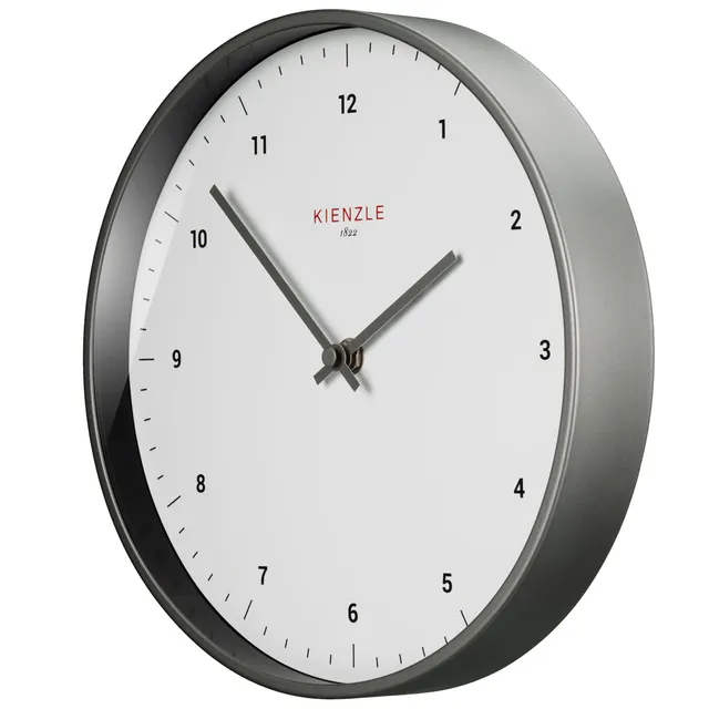 kienzle-classic-funkwanduhr-dcf-25-cm-stahlrahmen-silber image 1