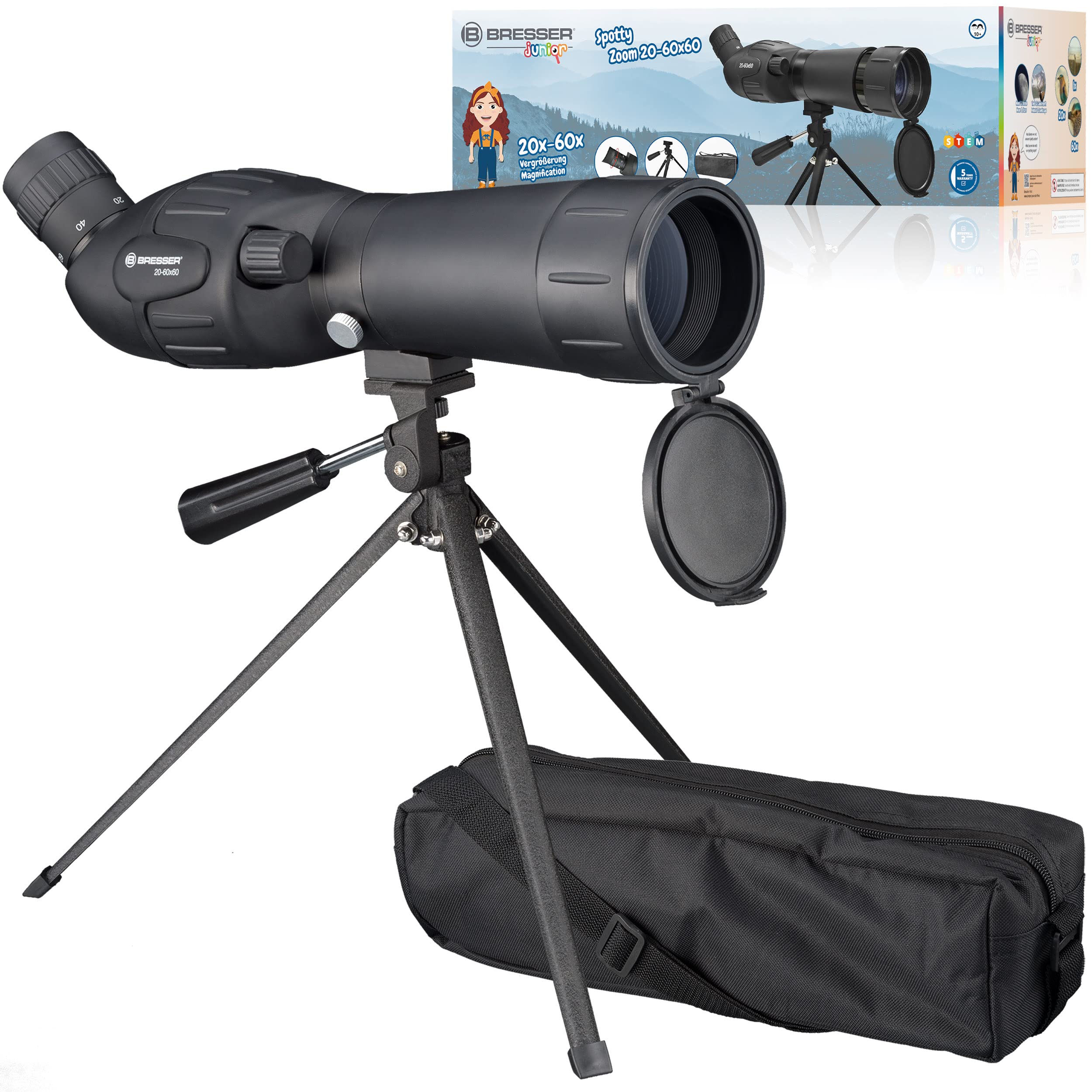 bresser-junior-spotty-spektiv-20-60x60-mit-tischstativ-und-tasche image 1