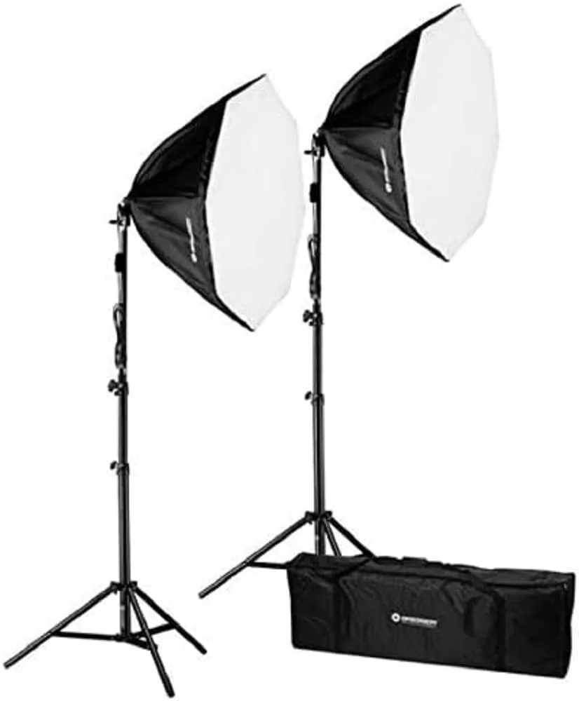 bresser-br-2860-led-softbox-set-2x-50w-5400k-mit-65-cm-octabox-f-r-foto-video image 1