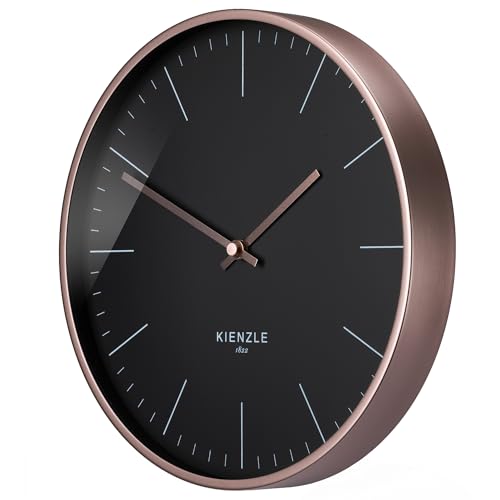 bresser-kienzle-modern-funkwanduhr-dcf-aluminium-25-cm-ros-gold-schwarz image 7