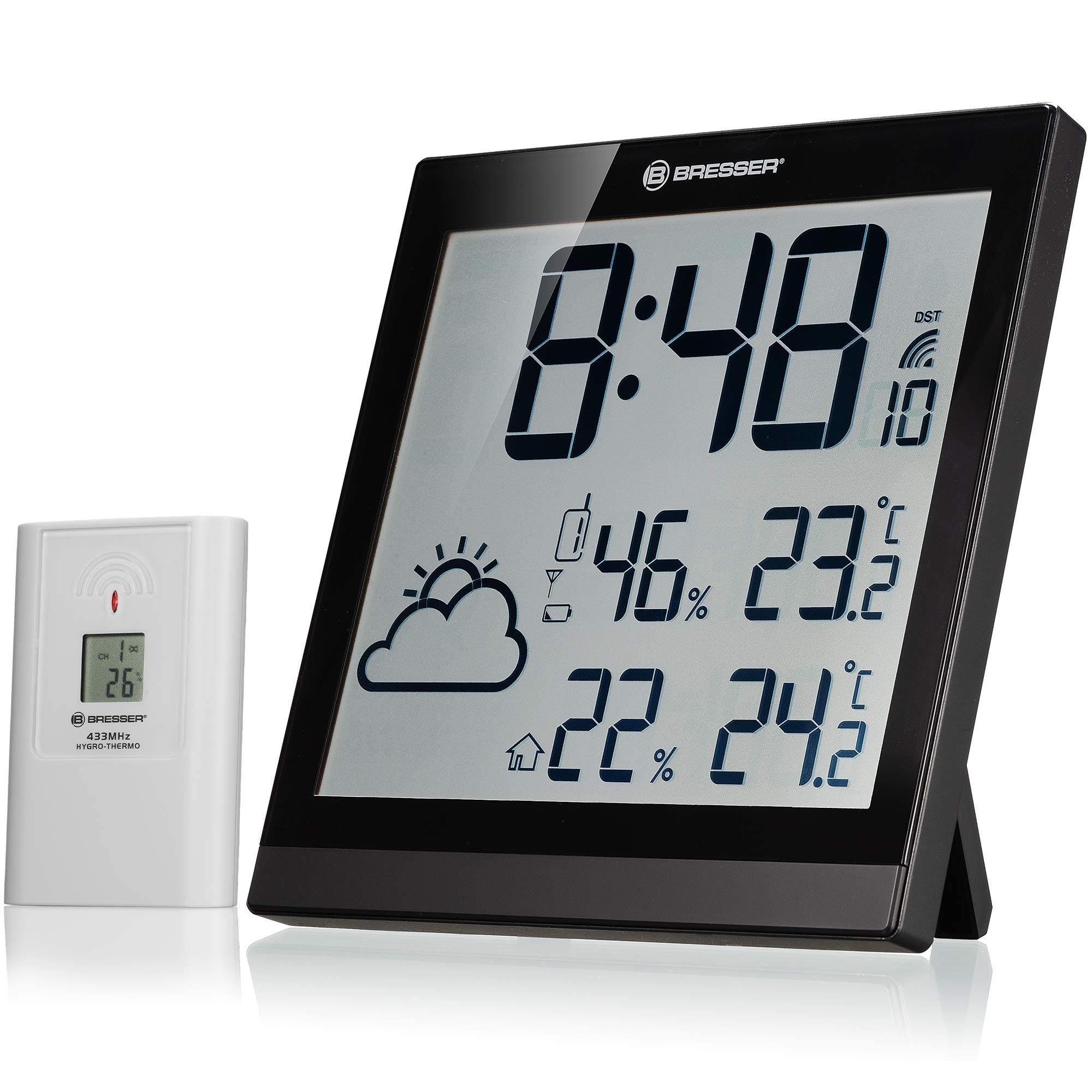 bresser-lcd-wetter-wanduhr-climatemp-jc-mit-au-ensensor-funk-temperatur-und-luft image 1