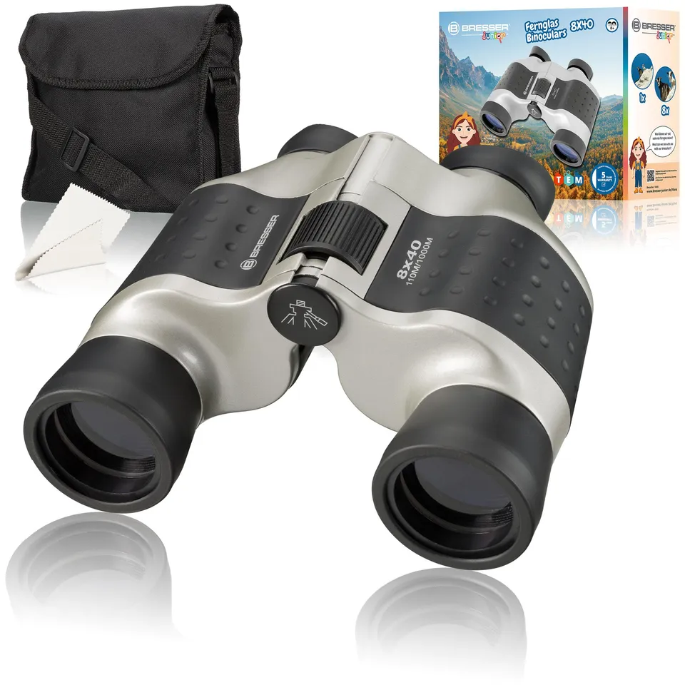 bresser-fernglas-8x40-porro-mit-gummiarmierung-einsteiger-set image 1