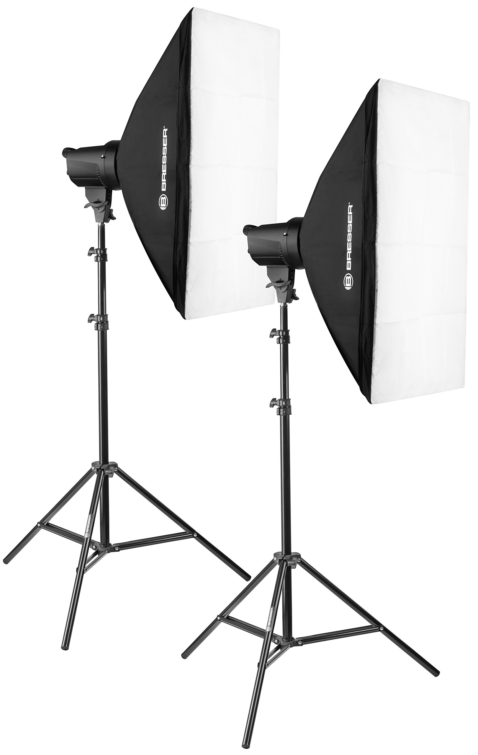 bresser-brt-200-studioblitz-set-200w-2er-set-mit-softboxen-und-stativen image 2