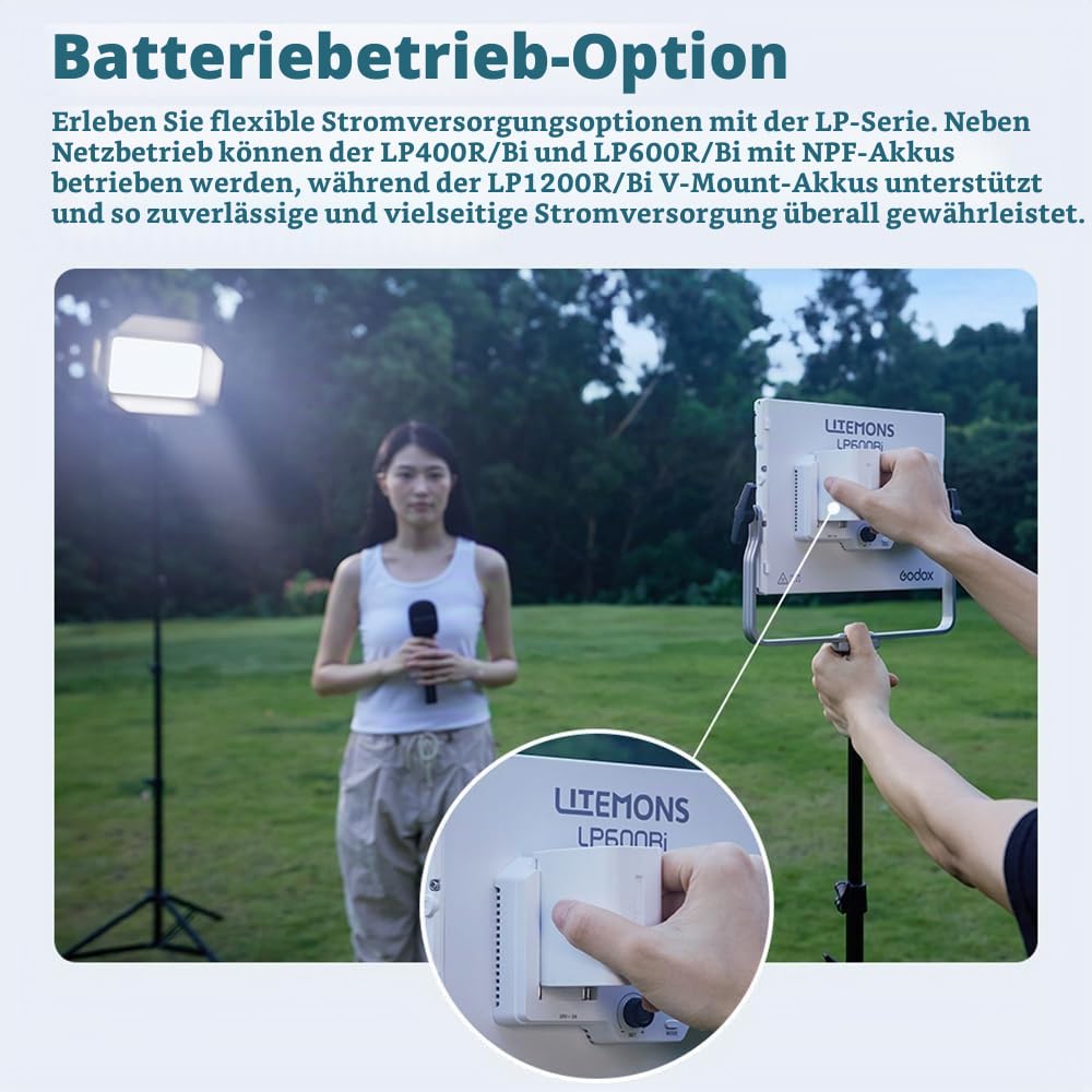 godox-litemons-lp600bi-bi-colour-led-light-panel-60w-2800k-6500k-mit-barndoors image 4