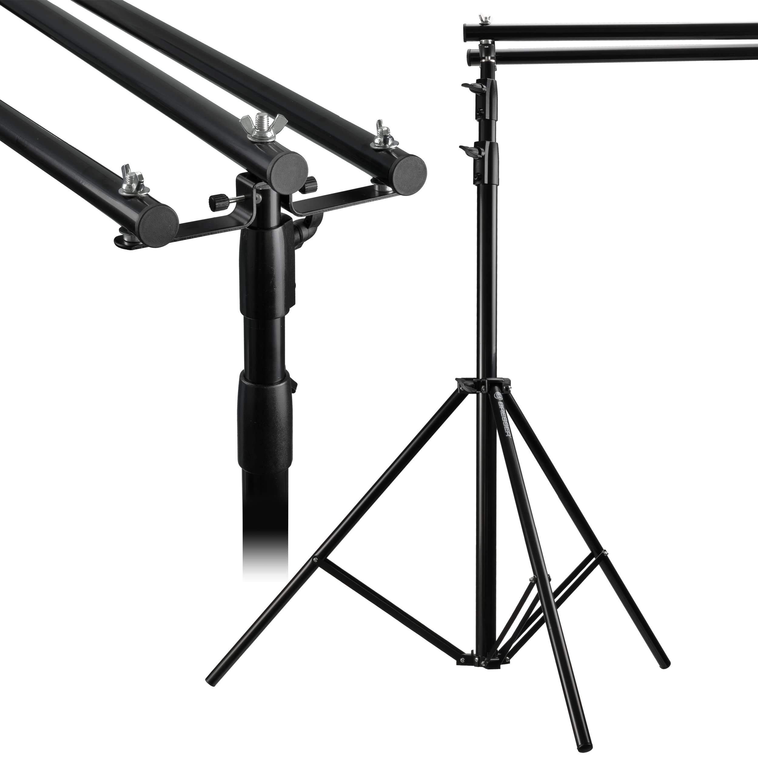 bresser-d-56-hintergrundsupport-f-r-2-papierrollen-300-cm-schwarz image 2