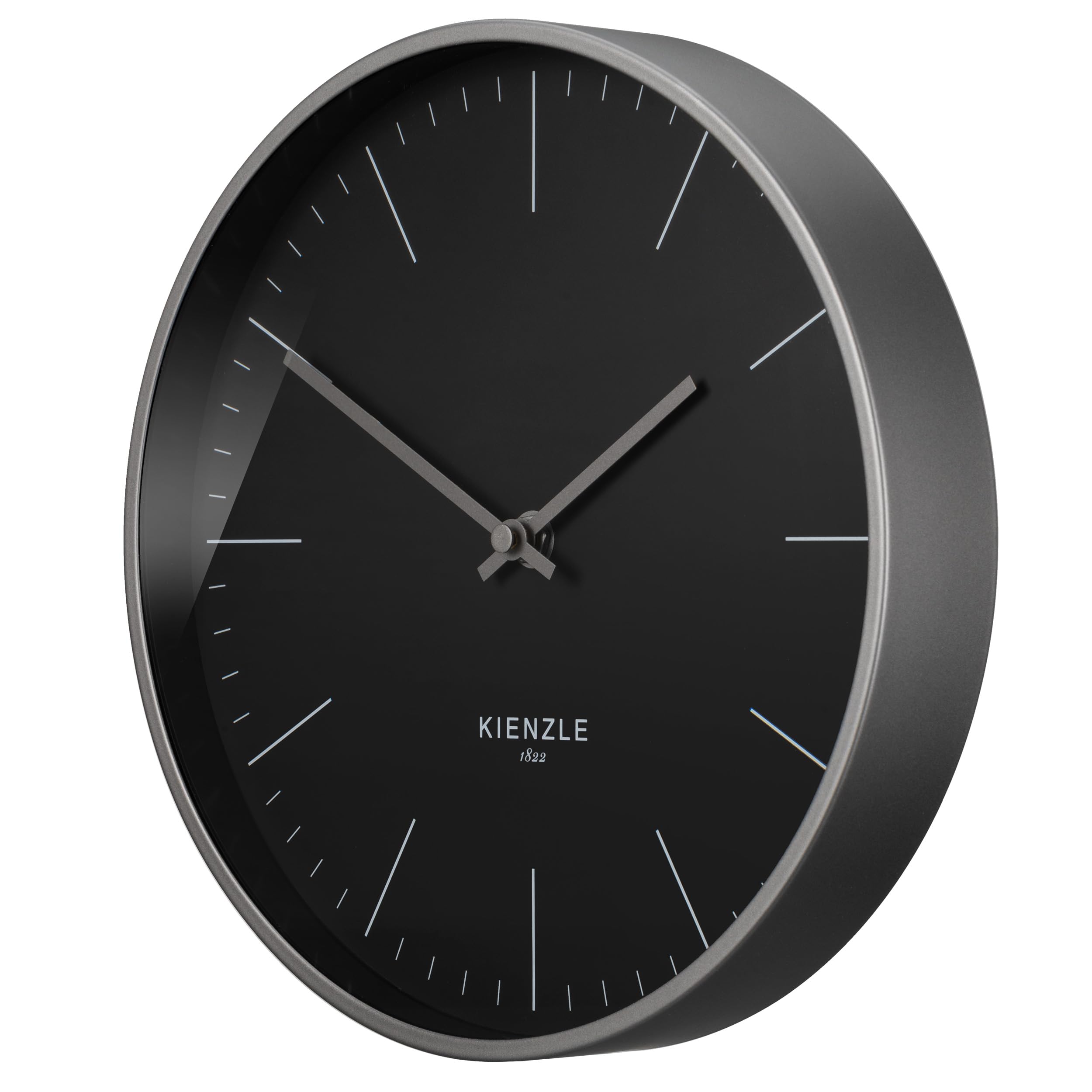 bresser-kienzle-modern-funkwanduhr-25-cm-stahlrahmen-anthrazit image 1