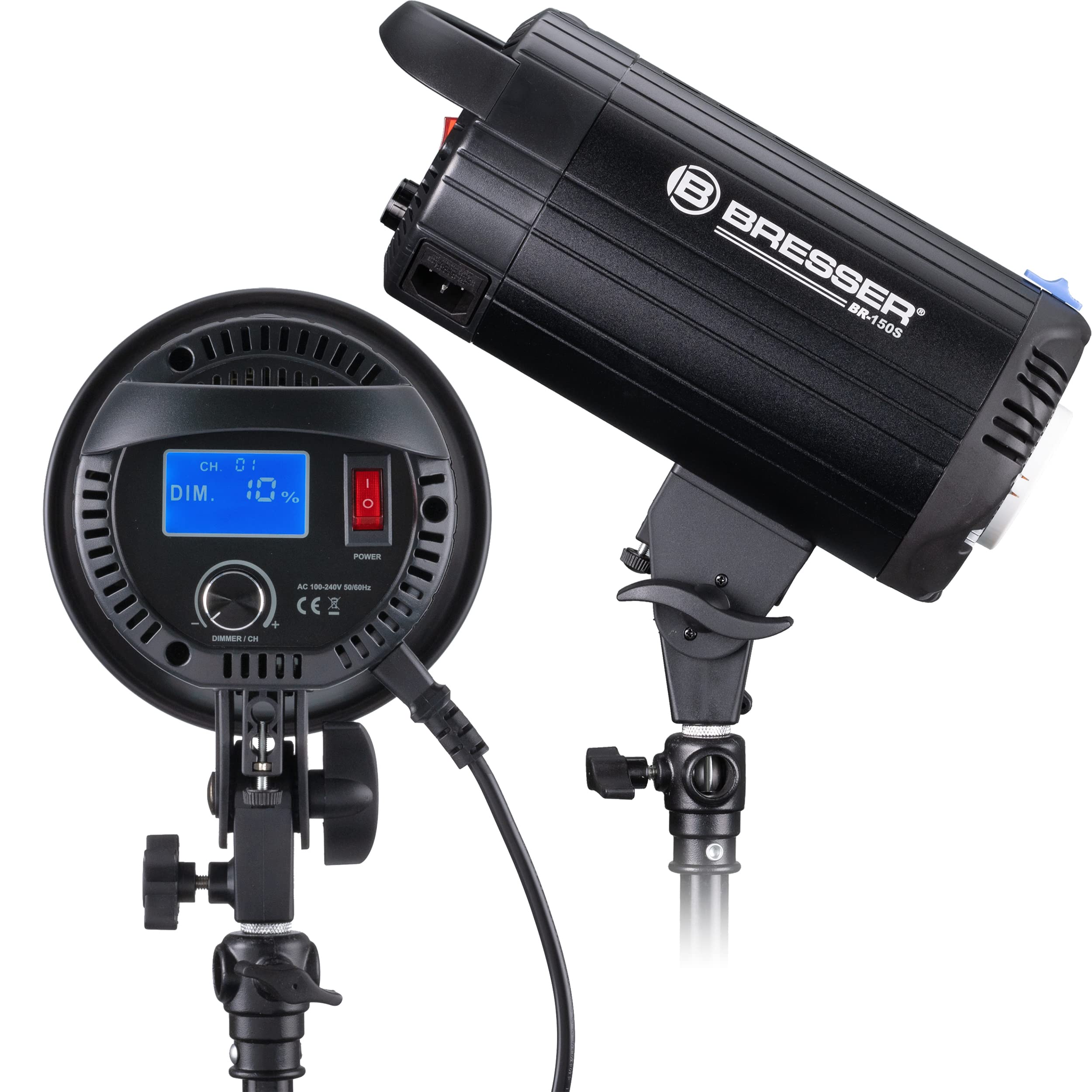 bresser-br-150s-cob-led-dual-kit-2x-150w-mit-reflektor-und-stativ image 5