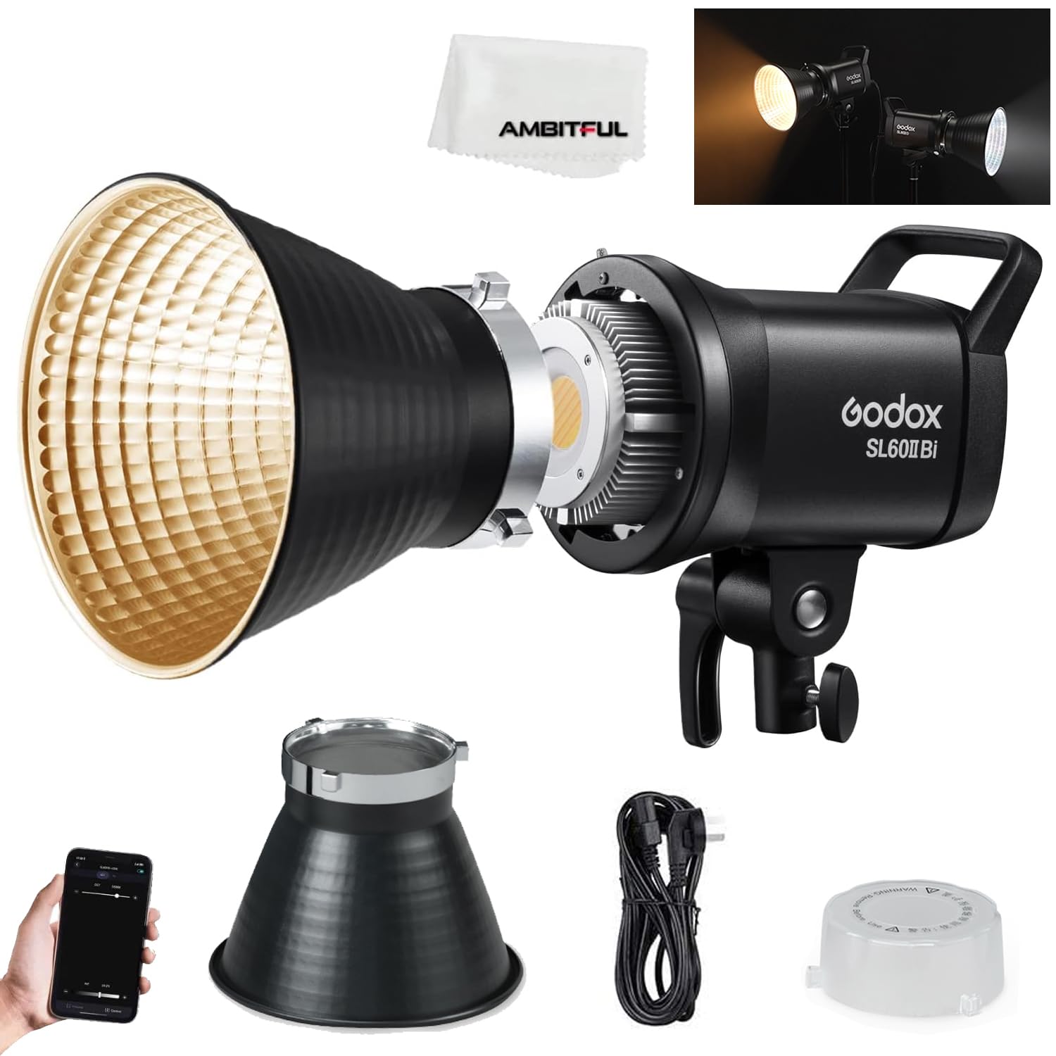 godox-sl60ii-bi-led-videoleuchte-bi-color-2800-6500k-bowens image 1