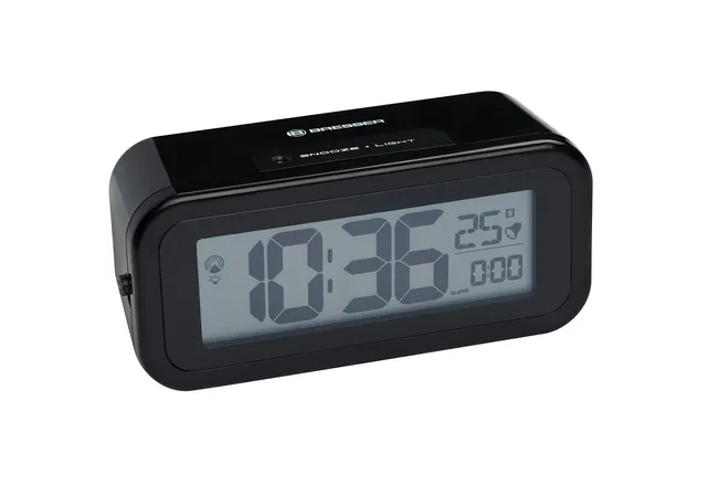 bresser-dcf-funkwecker-mytime-amber-schwarz-mit-nachtlicht image 1