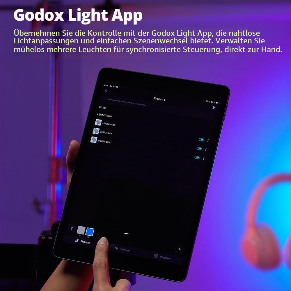 godox-litemons-lp600bi-bi-colour-led-light-panel-60w-2800k-6500k-mit-barndoors image 7