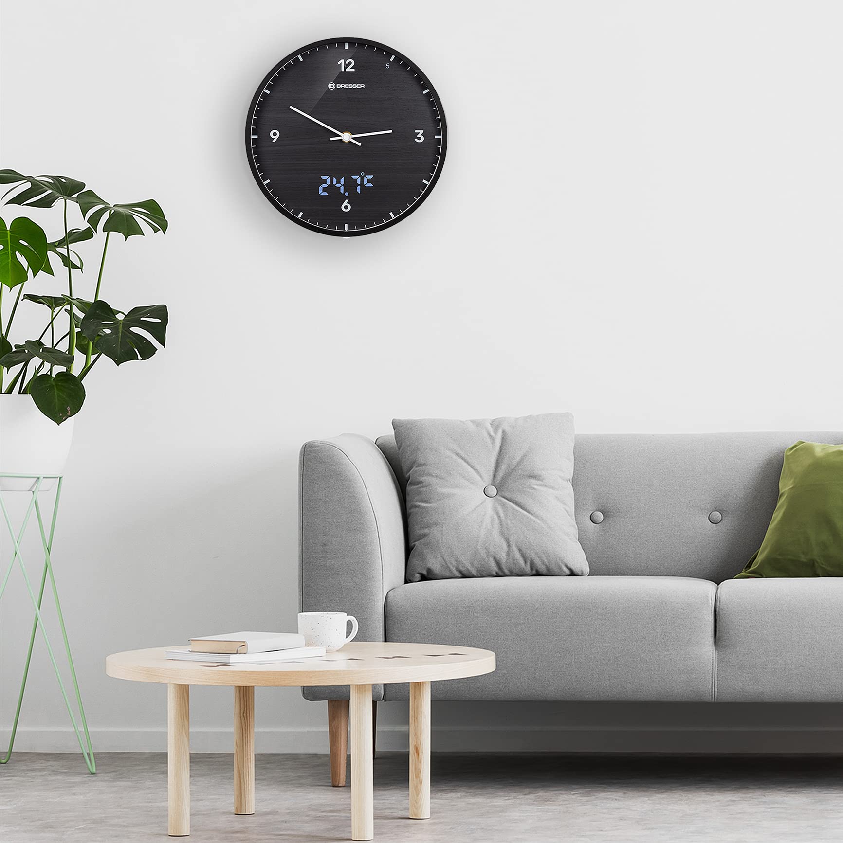 bresser-mytime-ledsec-funk-wanduhr-24-cm-mit-temperaturanzeige-schwarz image 5