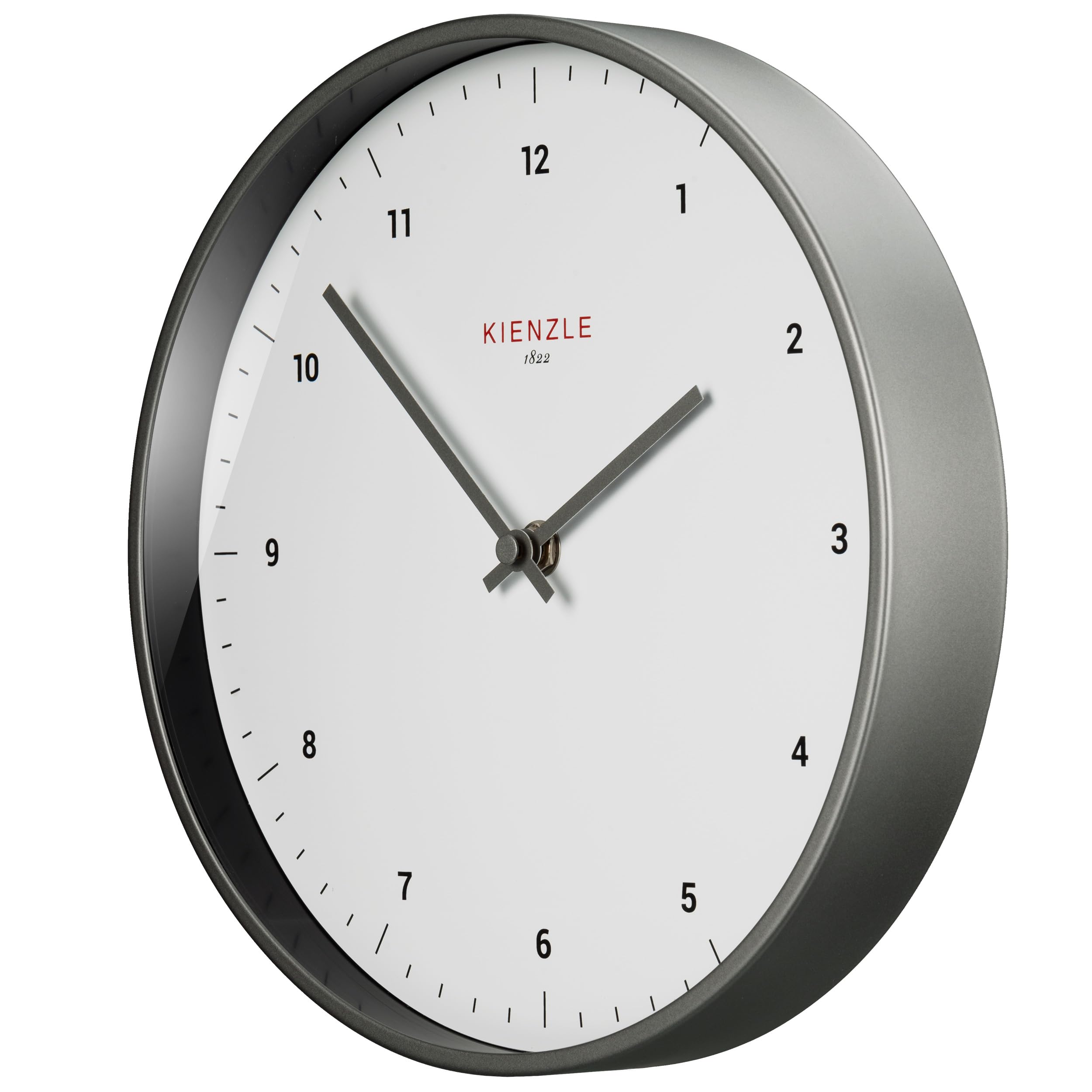 kienzle-classic-funkwanduhr-dcf-25-cm-stahlrahmen-silber image 1