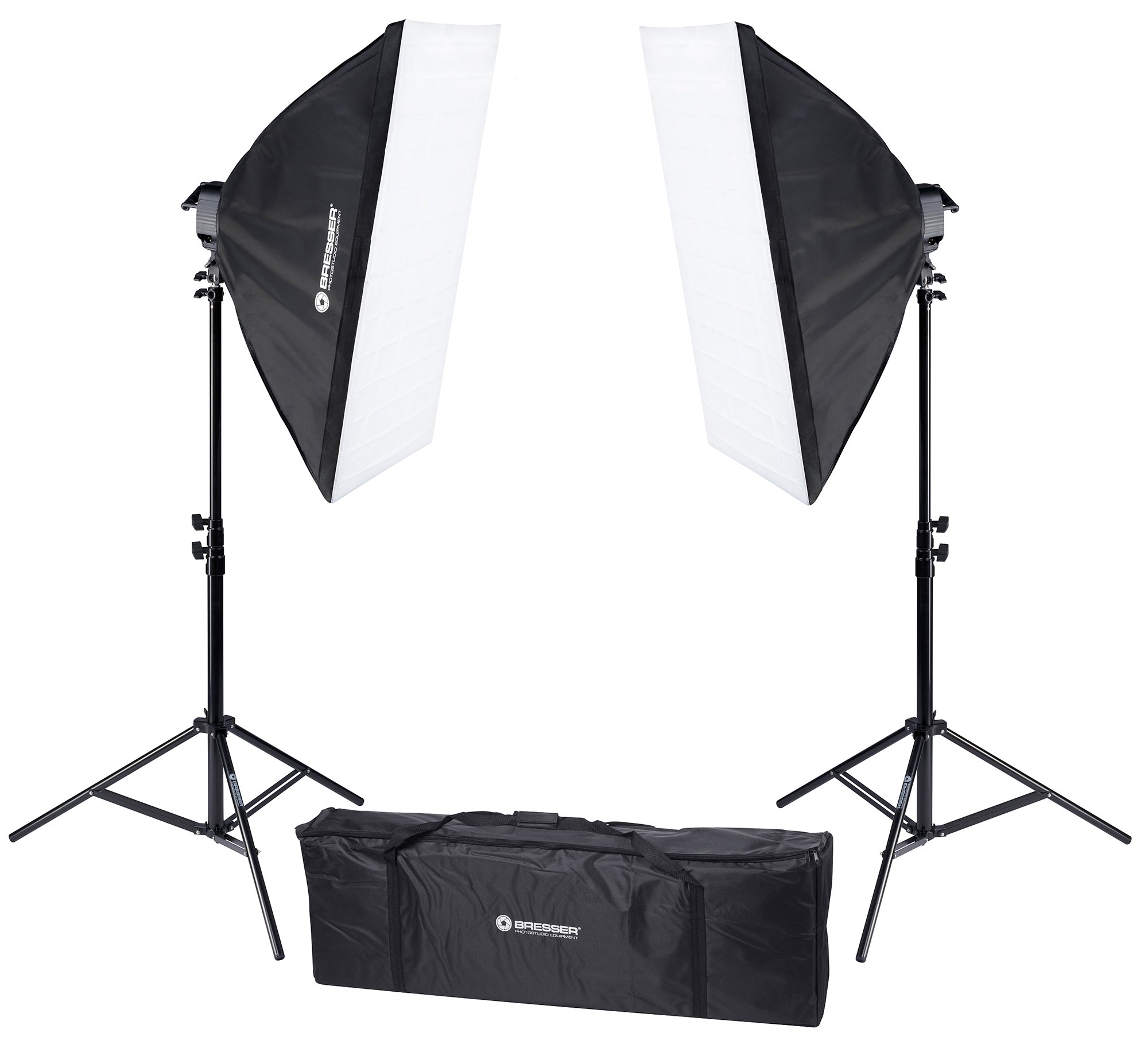 bresser-tageslicht-set-2250w-mit-stativ-und-lampe-2x-softbox-60x90-cm image 1