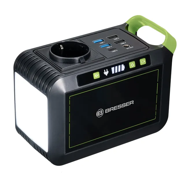 bresser-mobile-power-station-88-8-wh-mit-usb-ac-dc-und-led-leuchte image 1