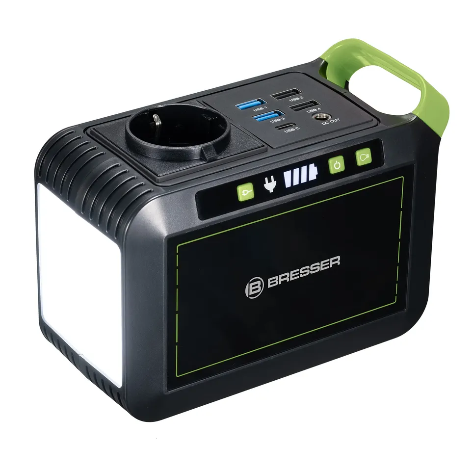bresser-mobile-power-station-88-8-wh-mit-usb-ac-dc-und-led-leuchte image 1
