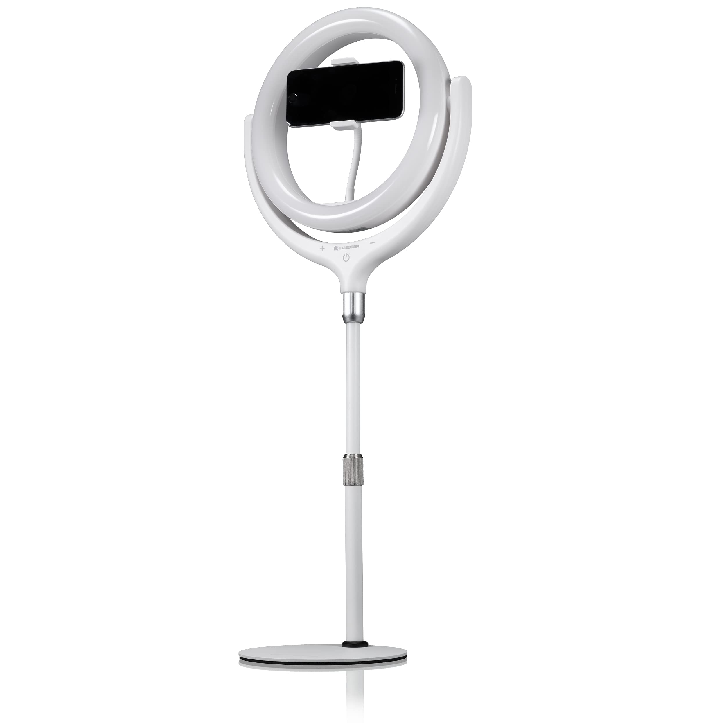 bresser-rl-10b-led-ringlicht-mit-stativ-wei image 1