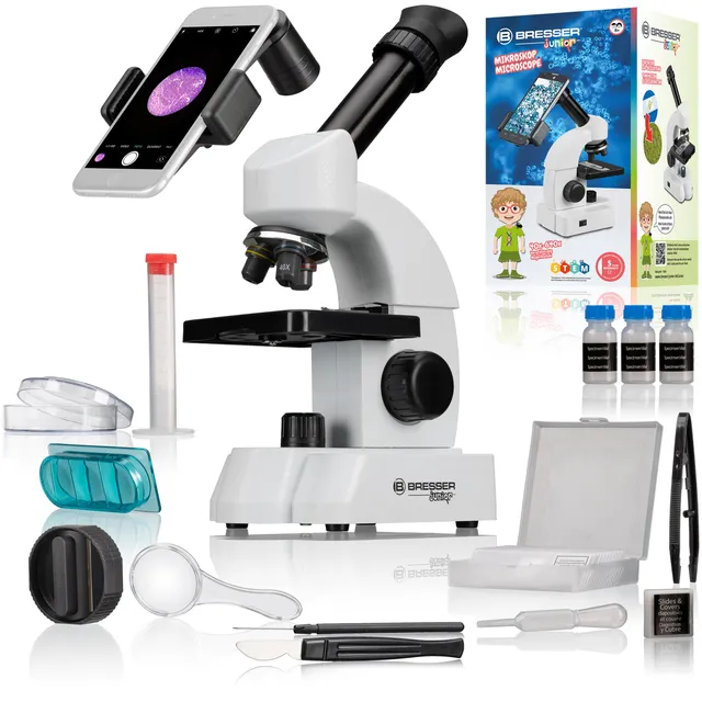 bresser-junior-durchlicht-mikroskop-40x-640x-mit-zoom-okular-und-starterpaket image 1