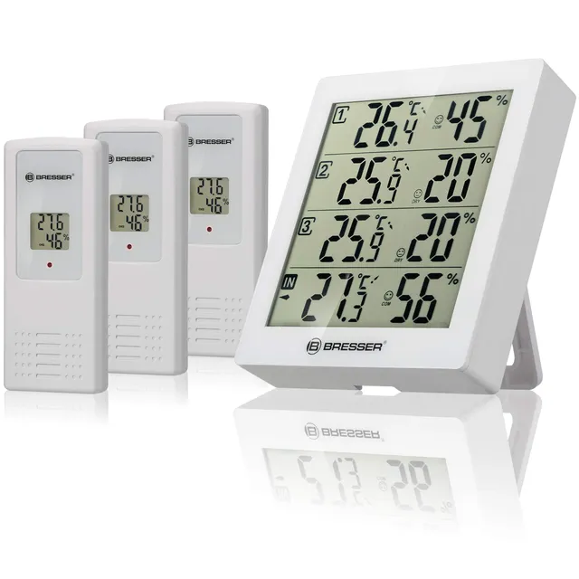 bresser-climatrend-hygro-quadro-thermo-hygrometer-mit-4-messpunkten image 1