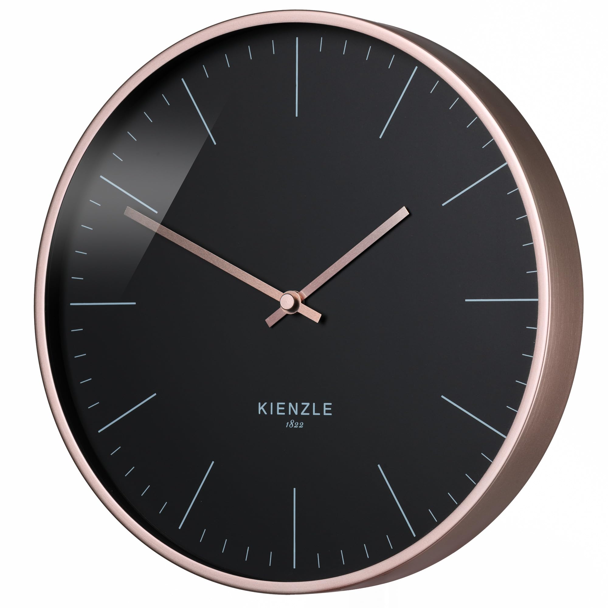 bresser-kienzle-modern-funkwanduhr-dcf-aluminium-25-cm-ros-gold-schwarz image 3