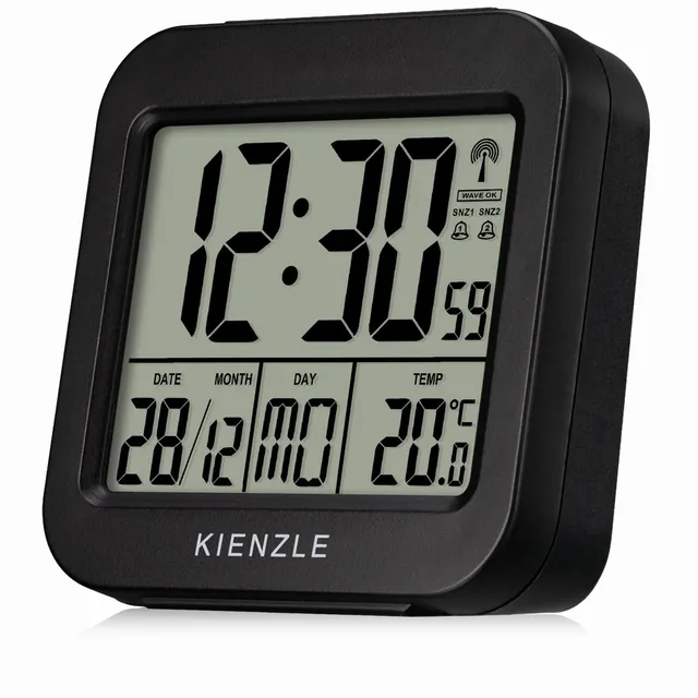 kienzle-reise-funkwecker-mit-innentemperatur-und-doppelweckzeit image 1