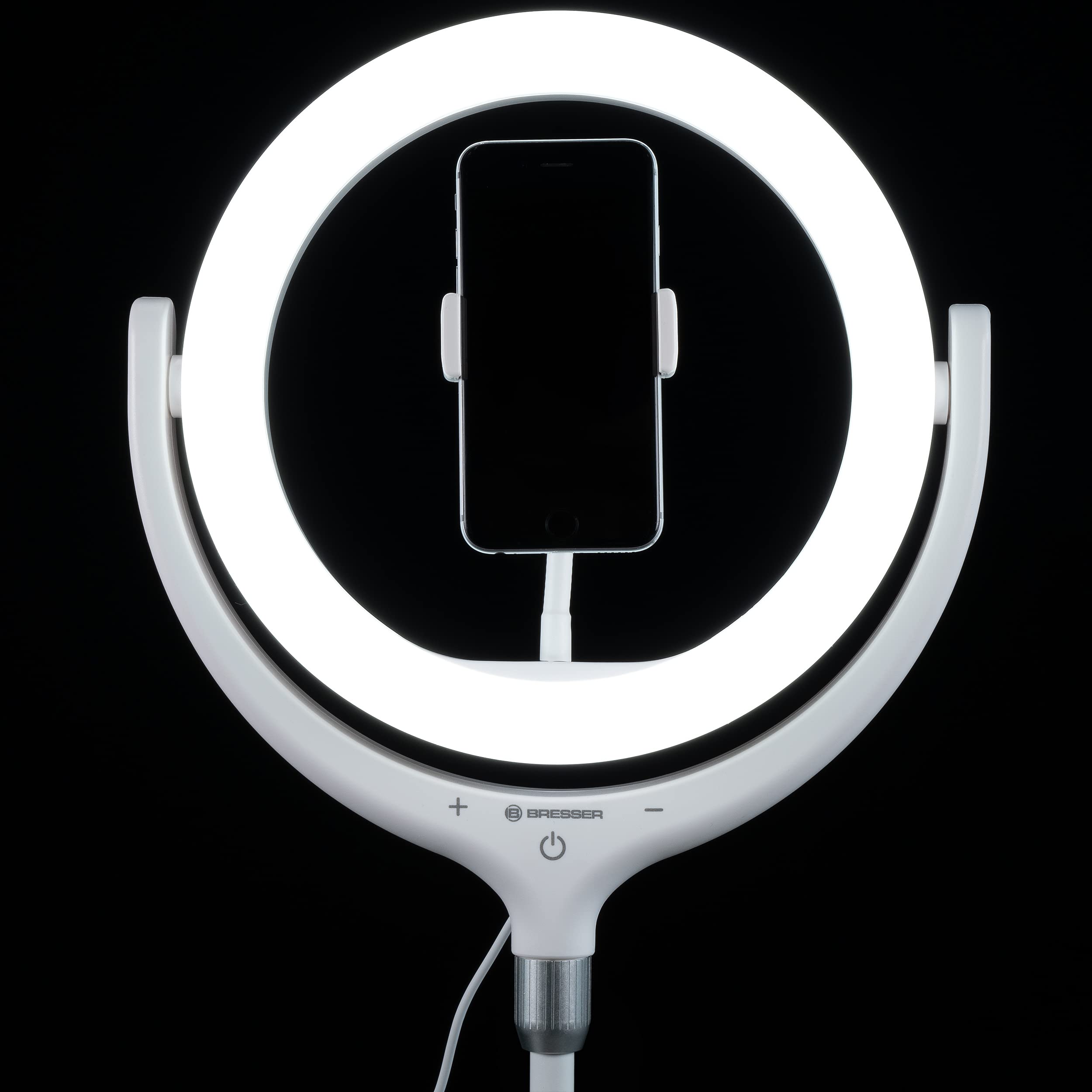 bresser-rl-10b-led-ringlicht-mit-stativ-wei image 4