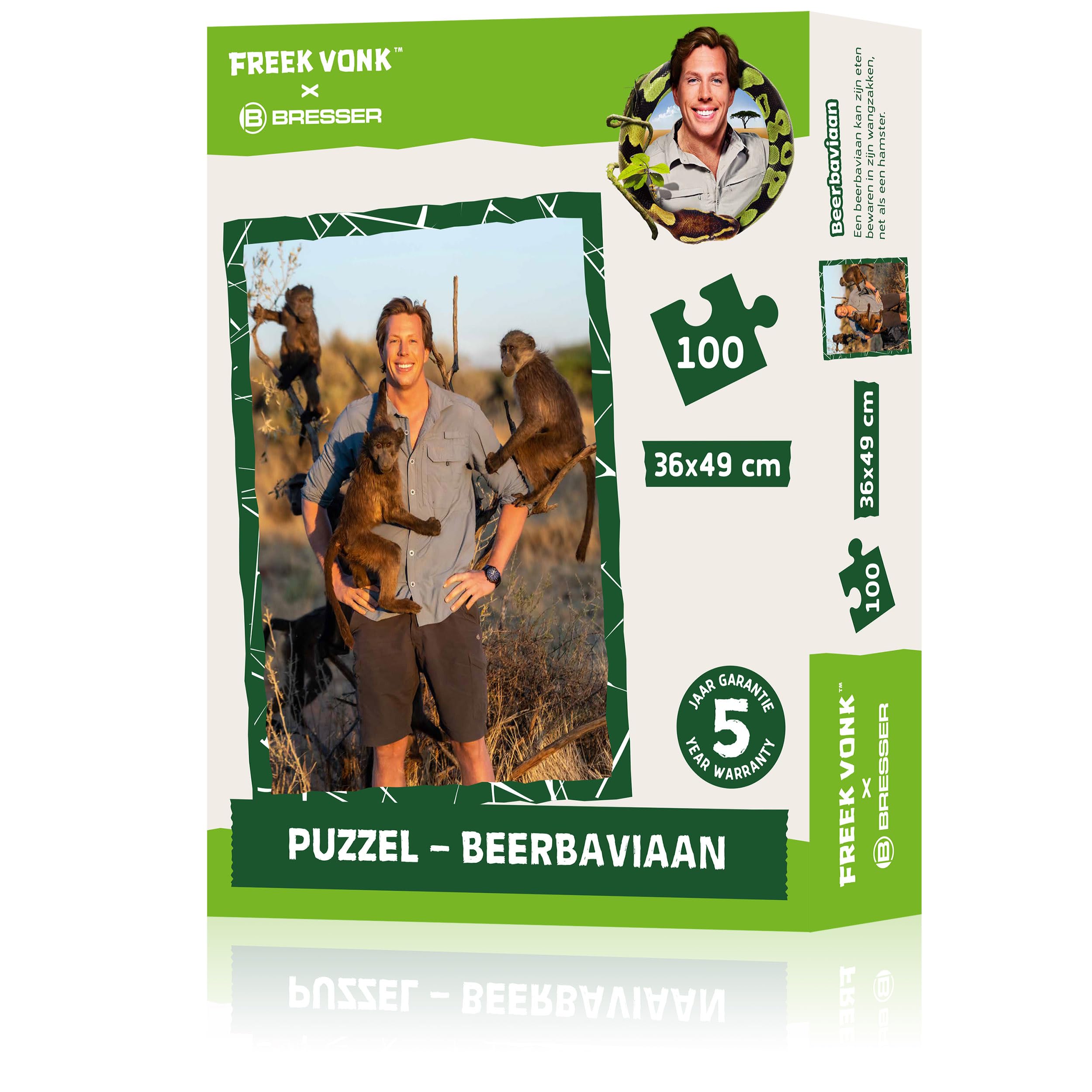 bresser-freek-vonk-x-bresser-kinderpuzzle-b-renpaviane-100-teile-36-x-49-cm image 5
