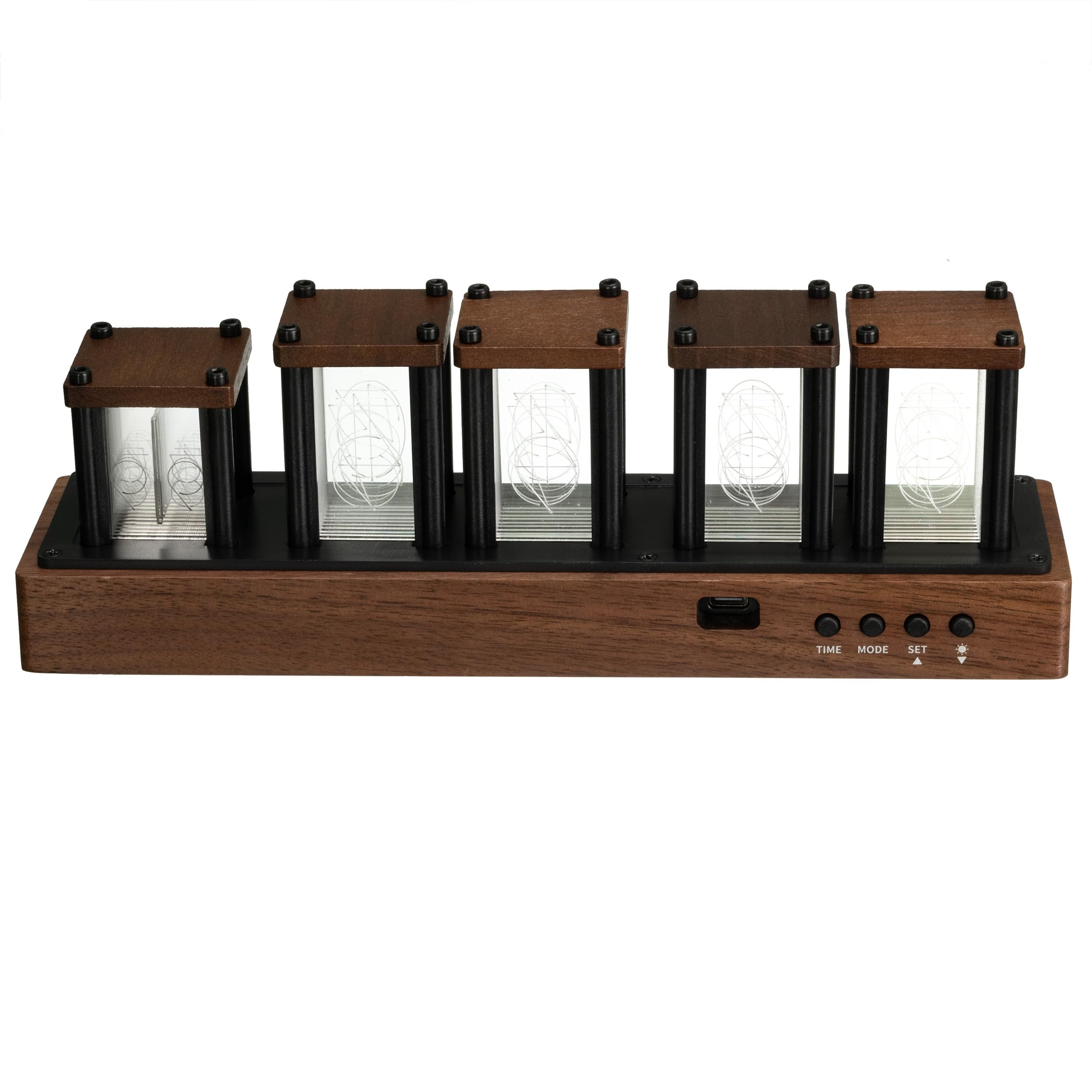 bresser-kienzle-led-nixie-uhr-echt-holz-rgb-1-600-farben-usb-c image 5