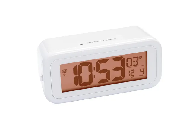 bresser-dcf-funkwecker-mytime-amber-wei-mit-nachtlicht image 1