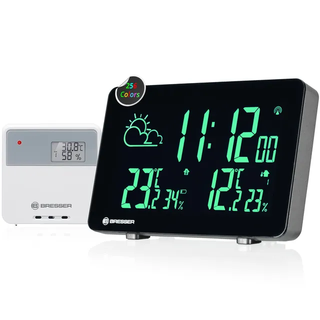 bresser-wetterstation-funk-mit-au-ensensor-farbwechsel-256-farben image 1