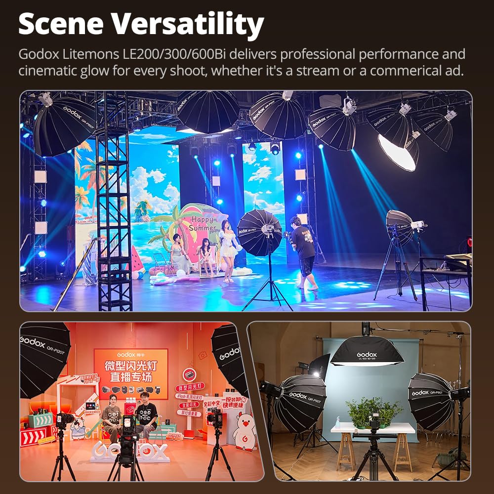 godox-le600bi-led-videoleuchte-610w-bi-color-2800k-6500k-bowens-mount-schwarz image 8