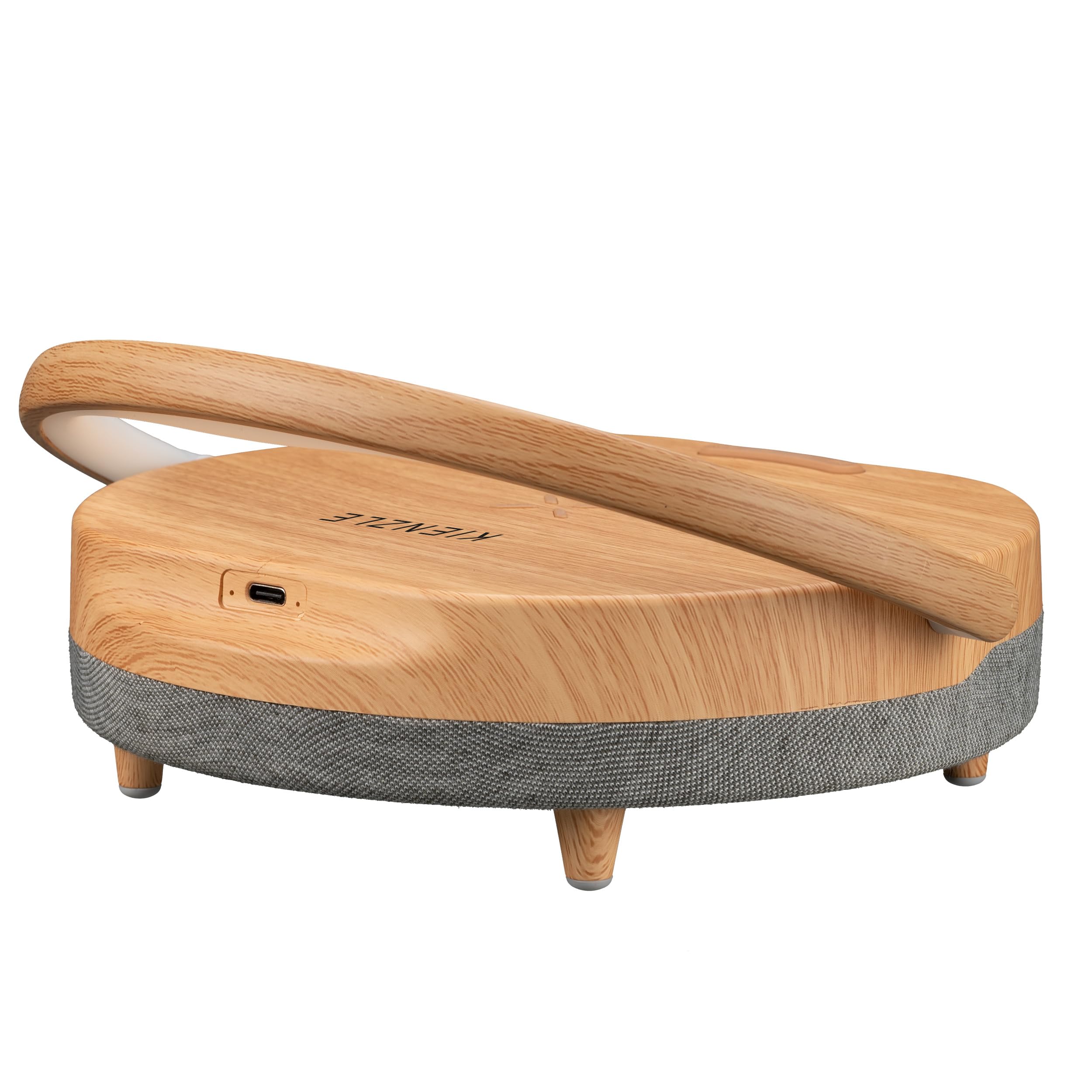 kienzle-led-wecker-mit-bluetooth-5-0-lautsprecher-und-10w-ladepad-holz-look image 7