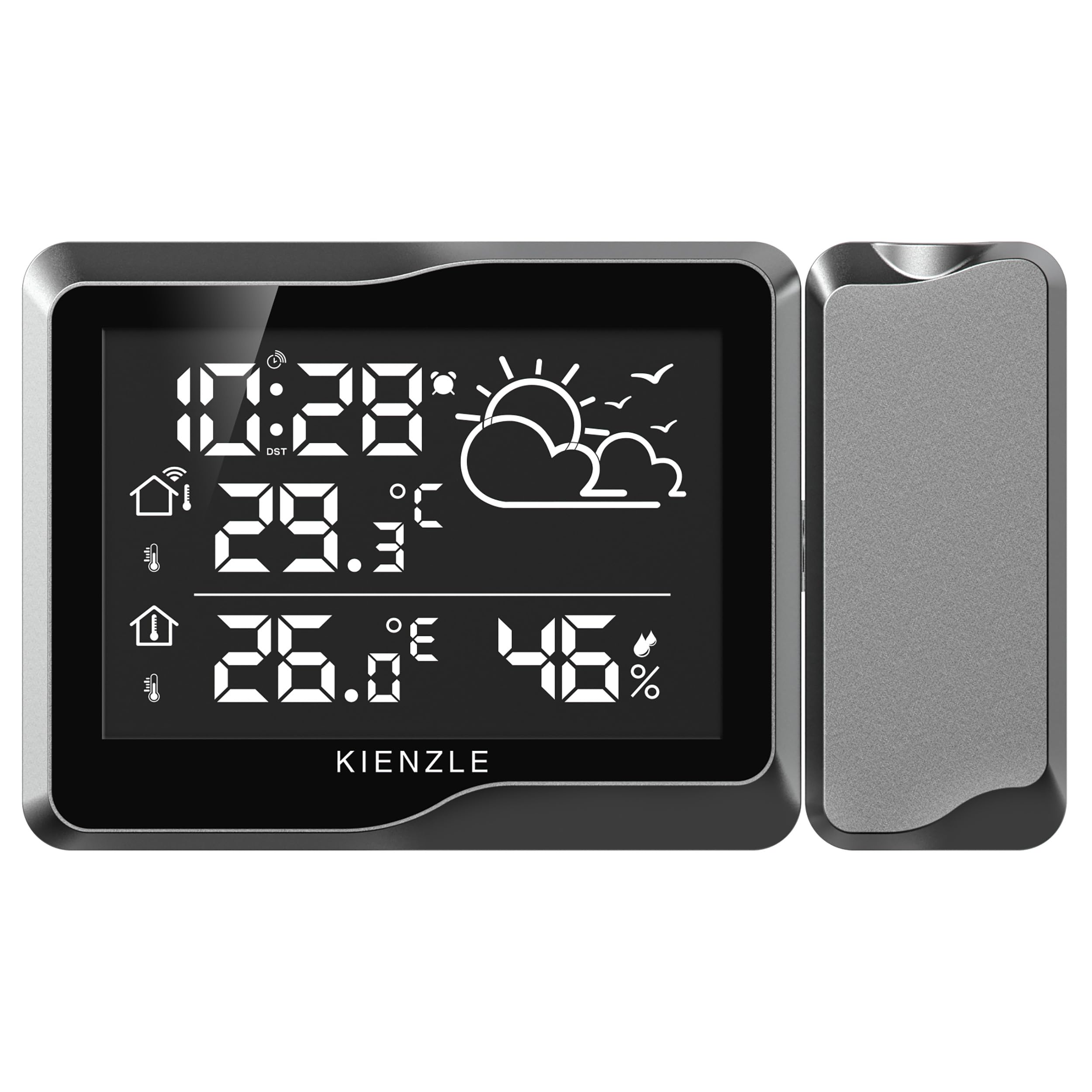 kienzle-wetterstation-funk-mit-au-ensensor-projektion-und-dcf-uhr image 3