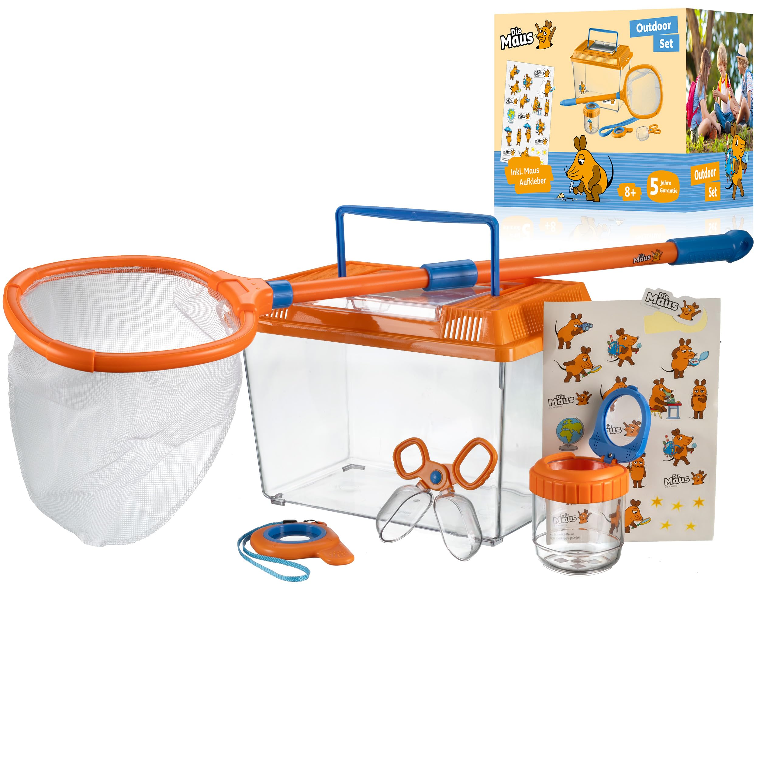 bresser-diemaus-outdoor-entdecker-set-f-r-kinder-mit-terrarium-und-kescher-5-tei image 1