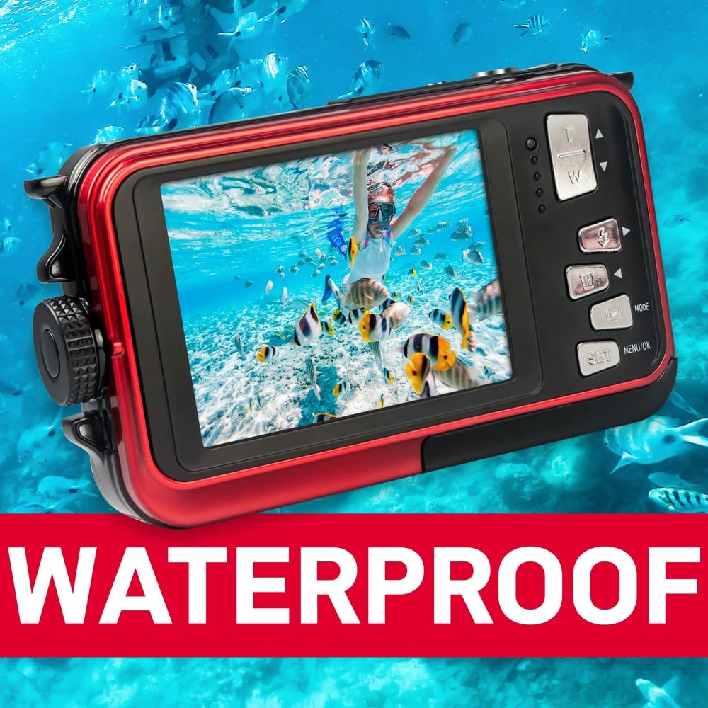 agfaphoto-realishot-wp8000-wasserdichte-digitalkamera-24-mp-full-hd-rot-2-akkus image 2